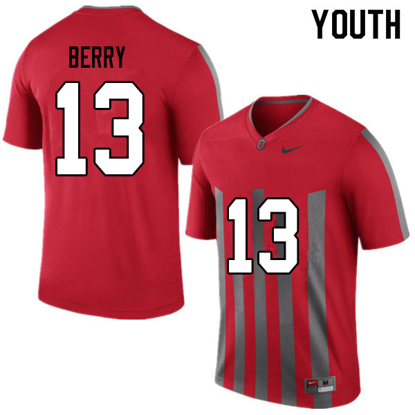 Youth #13 Rashod Berry Ohio State Buckeyes College Football Jerseys Sale-Throwback